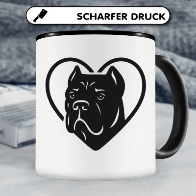 Tasse mit dem Motiv  Herz mit Cane Corso Kopf - Ansicht 5