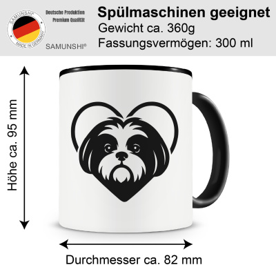 Tasse mit dem Motiv  Herz mit Shih-Tzu Kopf - Ansicht 2