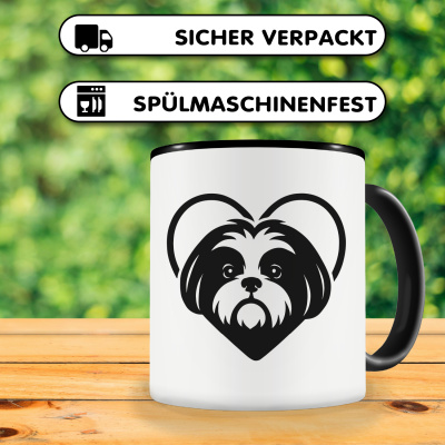 Tasse mit dem Motiv  Herz mit Shih-Tzu Kopf - Ansicht 4