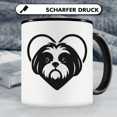 Tasse mit dem Motiv  Herz mit Shih-Tzu Kopf - Ansicht 5