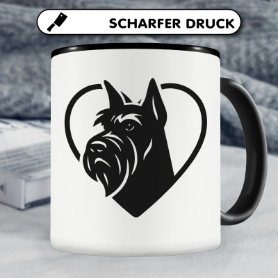 Tasse mit dem Motiv  Herz mit Riesenschnauzer Kopf - Ansicht 5