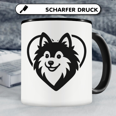 Tasse mit dem Motiv  Herz mit Deutscher Spitz Kopf - Ansicht 5