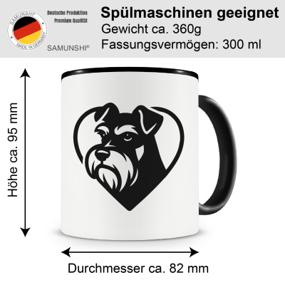 Tasse mit dem Motiv  Herz mit Chihuahua Kopf - Ansicht 2
