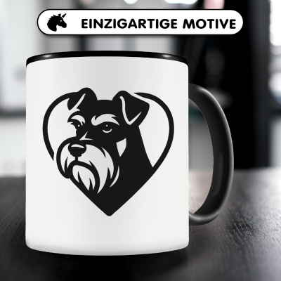 Tasse mit dem Motiv  Herz mit Chihuahua Kopf - Ansicht 3