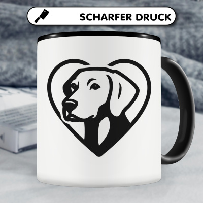 Tasse mit dem Motiv  Herz mit Weimaraner Kopf - Ansicht 5