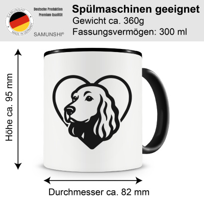 Tasse mit dem Motiv  Herz mit Cocker Spaniel Kopf - Ansicht 2