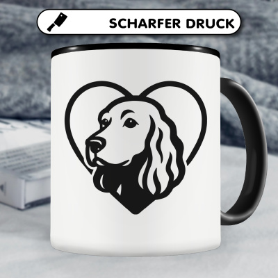 Tasse mit dem Motiv  Herz mit Cocker Spaniel Kopf - Ansicht 5