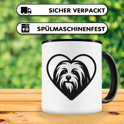 Tasse mit dem Motiv  Herz mit Havaneser Kopf - Ansicht 4