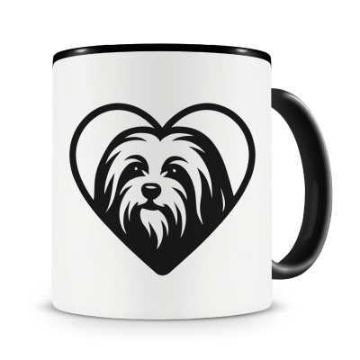 Tasse mit dem Motiv  Herz mit Havaneser Kopf