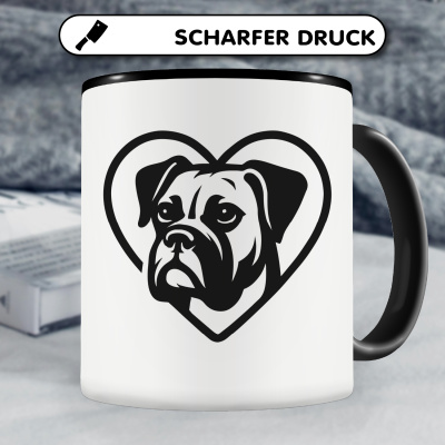 Tasse mit dem Motiv  Herz mit Boxer Kopf - Ansicht 5
