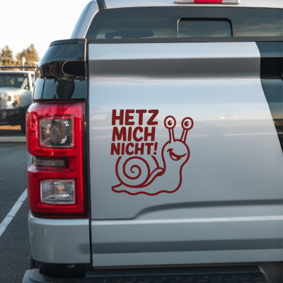 Schnecke Hetz mich nicht! Autoaufkleber - Ansicht 2