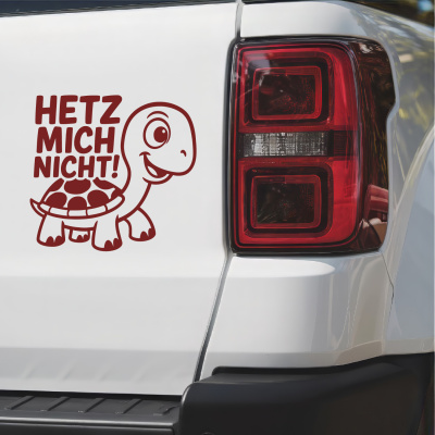 Schildkrte Hetz mich nicht! Autoaufkleber - Ansicht 2