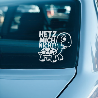 Schildkrte Hetz mich nicht! Autoaufkleber - Ansicht 3