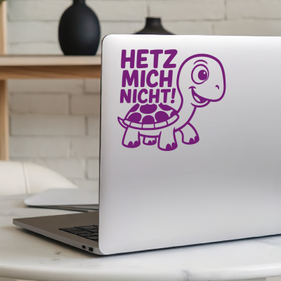 Schildkrte Hetz mich nicht! Autoaufkleber - Ansicht 5