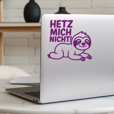 Faultier Hetz mich nicht! Autoaufkleber - Ansicht 5