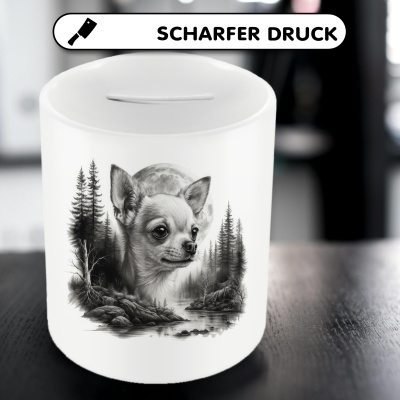 Spardose mit dem Motiv Chihuahua im Wald - Ansicht 5