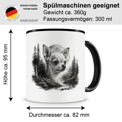 Tasse mit dem Motiv Chihuahua im Wald - Ansicht 2