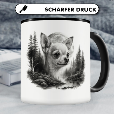 Tasse mit dem Motiv Chihuahua im Wald - Ansicht 5
