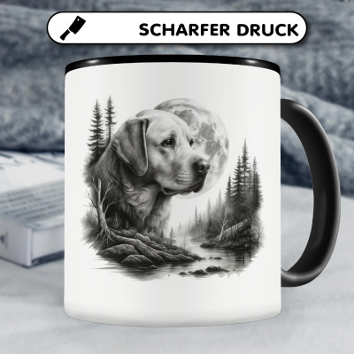 Tasse mit dem Motiv Labrador Retriever im Wald - Ansicht 5