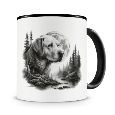 Tasse mit dem Motiv Labrador Retriever im Wald