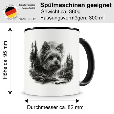 Tasse mit dem Motiv Yorkshire Terrier im Wald - Ansicht 2