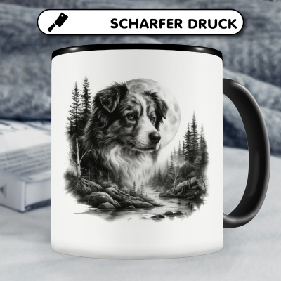 Tasse mit dem Motiv Australian Shepherd im Wald - Ansicht 5