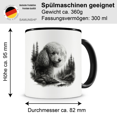 Tasse mit dem Motiv Pudel im Wald - Ansicht 2