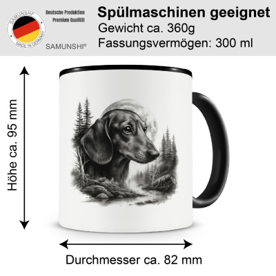 Tasse mit dem Motiv Dackel im Wald - Ansicht 2