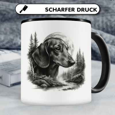 Tasse mit dem Motiv Dackel im Wald - Ansicht 5
