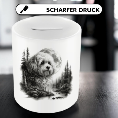 Spardose mit dem Motiv Bolonka Zwetna im Wald - Ansicht 5