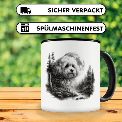 Tasse mit dem Motiv Bolonka Zwetna im Wald - Ansicht 4