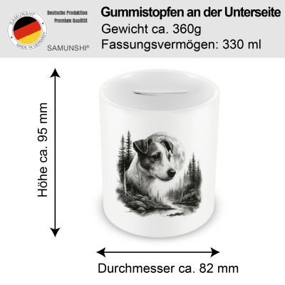 Spardose mit dem Motiv Jack Russell Terrier im Wald - Ansicht 2