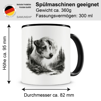 Tasse mit dem Motiv Jack Russell Terrier im Wald - Ansicht 2