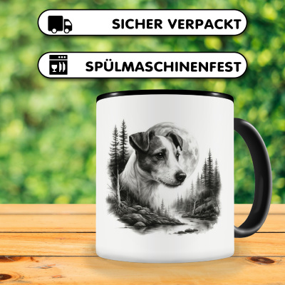Tasse mit dem Motiv Jack Russell Terrier im Wald - Ansicht 4