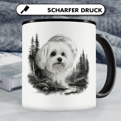 Tasse mit dem Motiv Malteser im Wald - Ansicht 5