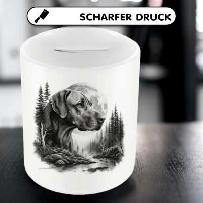 Spardose mit dem Motiv Rhodesian Ridgeback im Wald - Ansicht 5