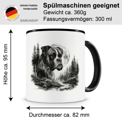 Tasse mit dem Motiv Boxer im Wald - Ansicht 2