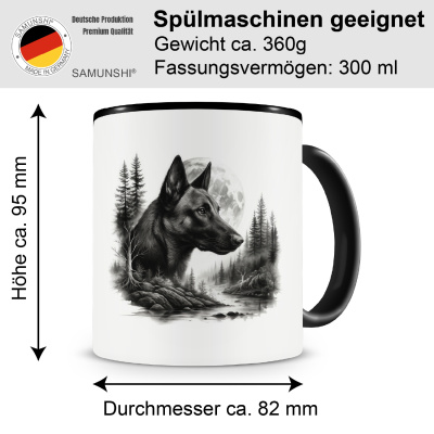 Tasse mit dem Motiv Malinois im Wald - Ansicht 2