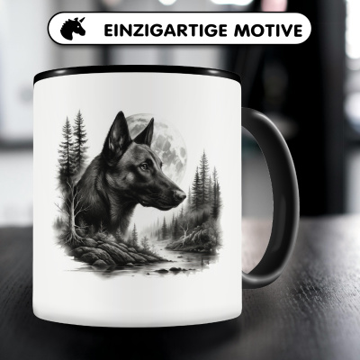 Tasse mit dem Motiv Malinois im Wald - Ansicht 3