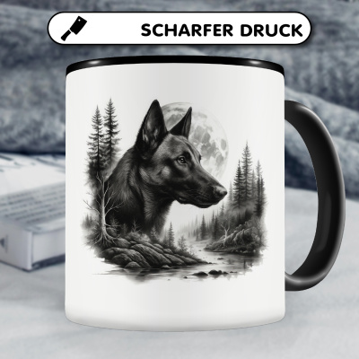 Tasse mit dem Motiv Malinois im Wald - Ansicht 5