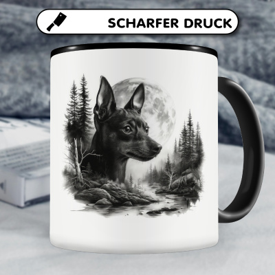 Tasse mit dem Motiv Zwergpinscher im Wald - Ansicht 5