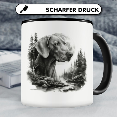 Tasse mit dem Motiv Weimaraner im Wald - Ansicht 5