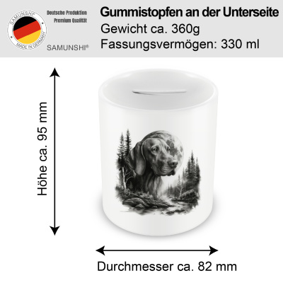 Spardose mit dem Motiv Magyar Vizsla im Wald - Ansicht 2