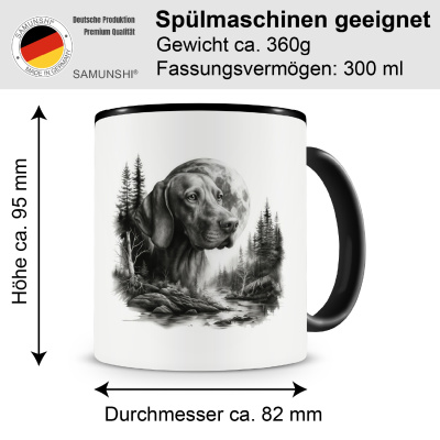 Tasse mit dem Motiv Magyar Vizsla im Wald - Ansicht 2