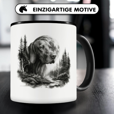 Tasse mit dem Motiv Magyar Vizsla im Wald - Ansicht 3