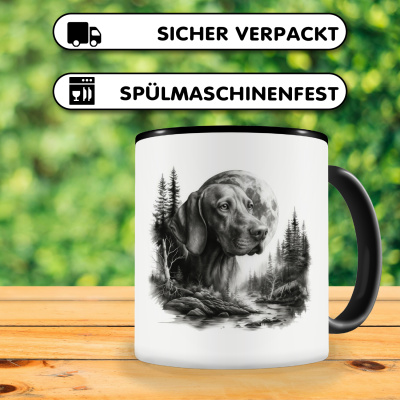 Tasse mit dem Motiv Magyar Vizsla im Wald - Ansicht 4