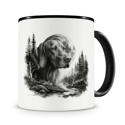 Tasse mit dem Motiv Magyar Vizsla im Wald