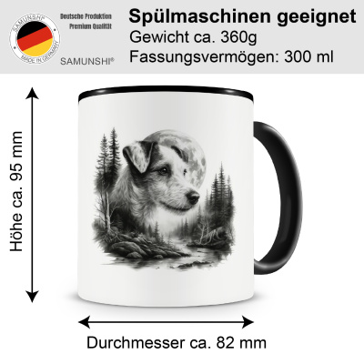 Tasse mit dem Motiv Parson Russell Terrier im Wald - Ansicht 2