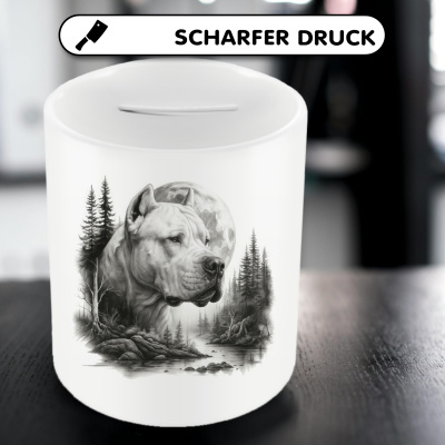 Spardose mit dem Motiv Dogo Argentino im Wald - Ansicht 5