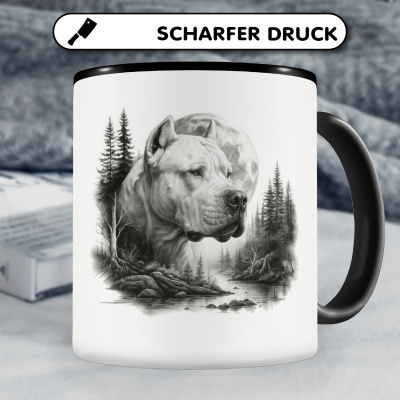 Tasse mit dem Motiv Dogo Argentino im Wald - Ansicht 5